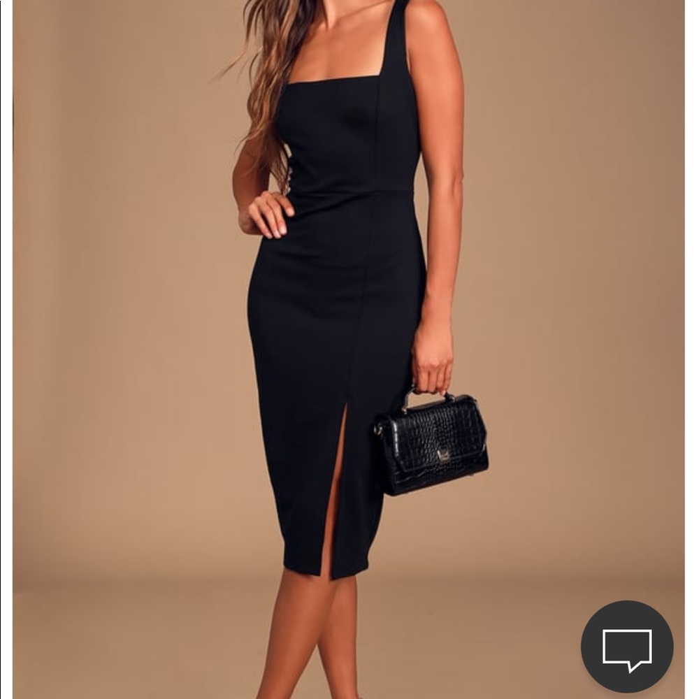 Lulus Black MIDI Dress